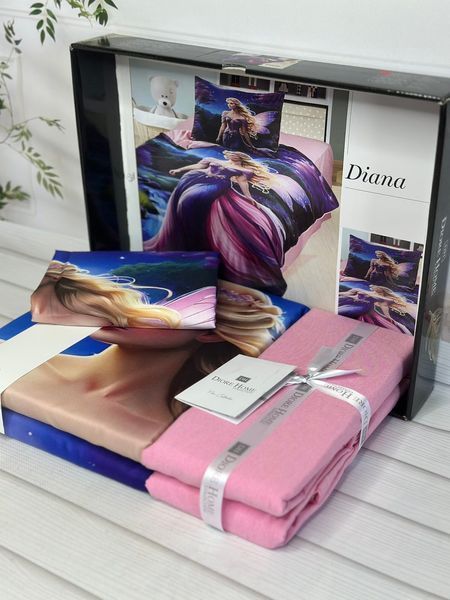 Постільна білизна Romeo home Digital Ранфорс 3D полуторний Diana 608228 фото