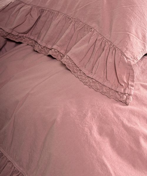 Постільна білизна Limasso Stonewashed Ranforse євро Sicilia New Rose 41627-К фото