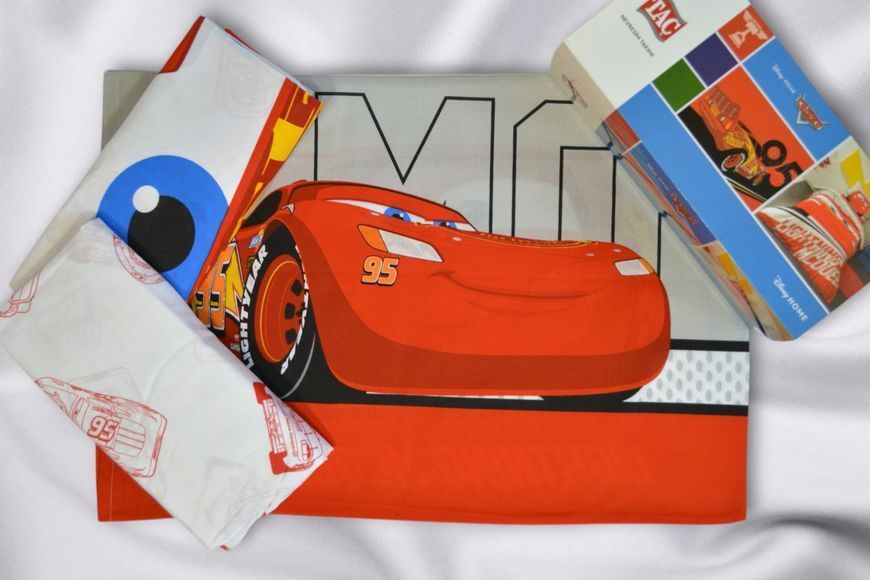 Подростковое постельное белье TAC Disney полуторное Cars Lightning 40626-К фото