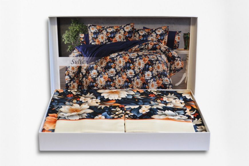 Постельное белье Moss Digital Satin Sultan Krem евро 41031-К фото