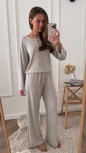 Домашній костюм Кофта + Штани, сірий S/M 241g фото