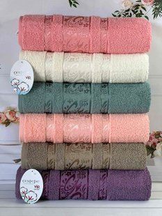 Набір махрових рушників Cestepe MicroCotton Premium Melissa 50х90 см лицеві 6 шт 6179 фото