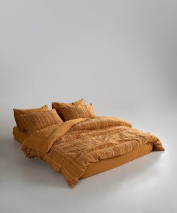 Комплект постільної білизни євро Limasso Coastal Trio Mustard 41070-К фото