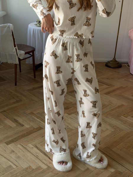 Домашній костюм-піжама Кофта поло + Штани Teddy крем S/M 264t фото