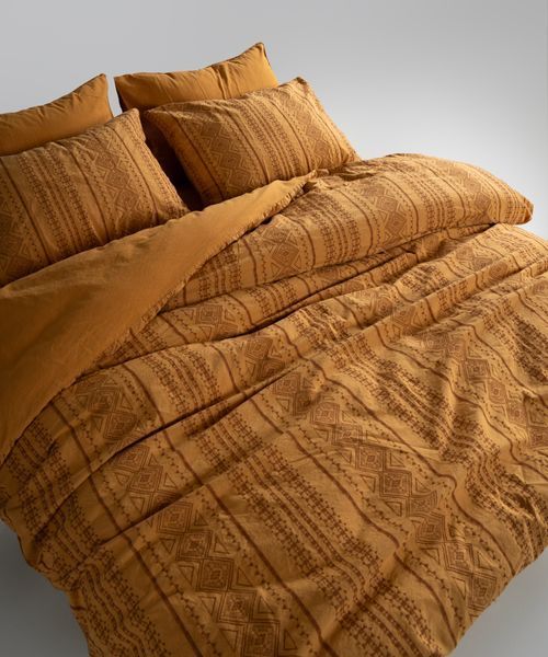 Комплект постільної білизни євро Limasso Coastal Trio Mustard 41070-К фото