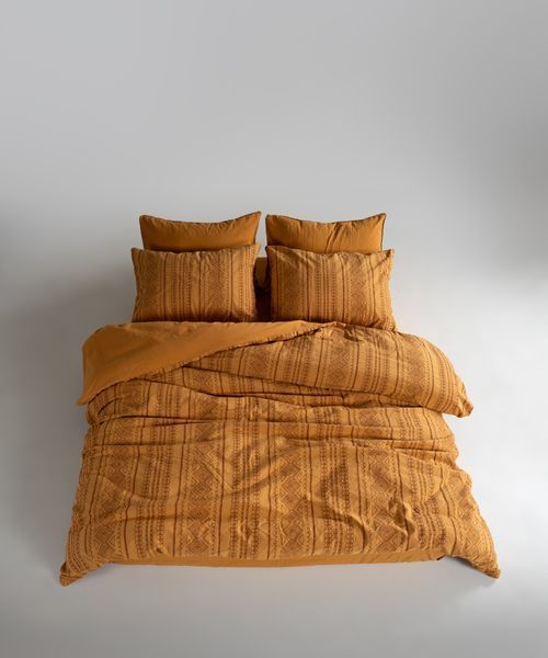 Комплект постільної білизни євро Limasso Coastal Trio Mustard 41070-К фото