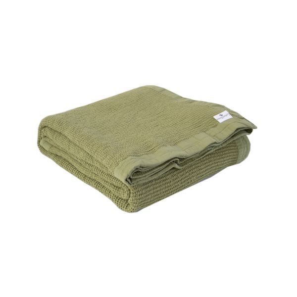 Вафельне покривало Lotus Home - Rius olive оливковий 240*260 svt-2000022331340 фото