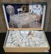 Велюрова скатертина з ранером Selin Hurrem Set 160х220 см +12 серветок бежева 33051-1-К bej фото 2