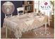 Велюрова скатертина з ранером Selin Hurrem Set 160х220 см +12 серветок бежева 33051-1-К bej фото 1