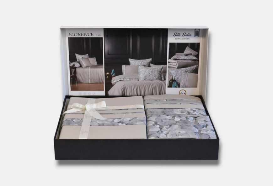 Постельное белье евро размер La Romano Silk Satin Florence Ash 40784-К фото