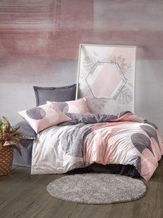 Постільна білизна Cotton Box Leron Gri євро 1002820 фото