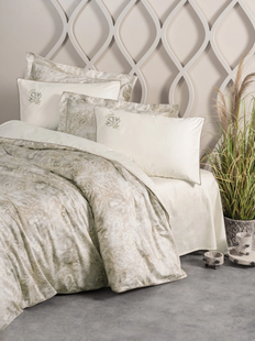 Постельное белье евро размер Cotton Box Elite Satin Beatrix Bej 1002201 фото