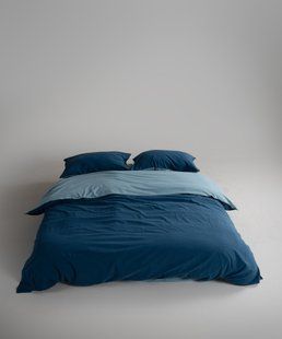 Постільна білизна Limasso Stonewashed Essualte Akdeniz розмір євро Mavisi-Dress Blue 40975-К фото