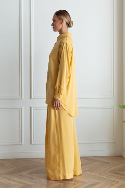 Костюм піжамний з брюками шовк/бавовна Lemon (XS-M) SL0088-89-69 фото