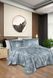 Постільна білизна First Choice Cotton Satin євро Sofira Indigo 15048-К фото 1