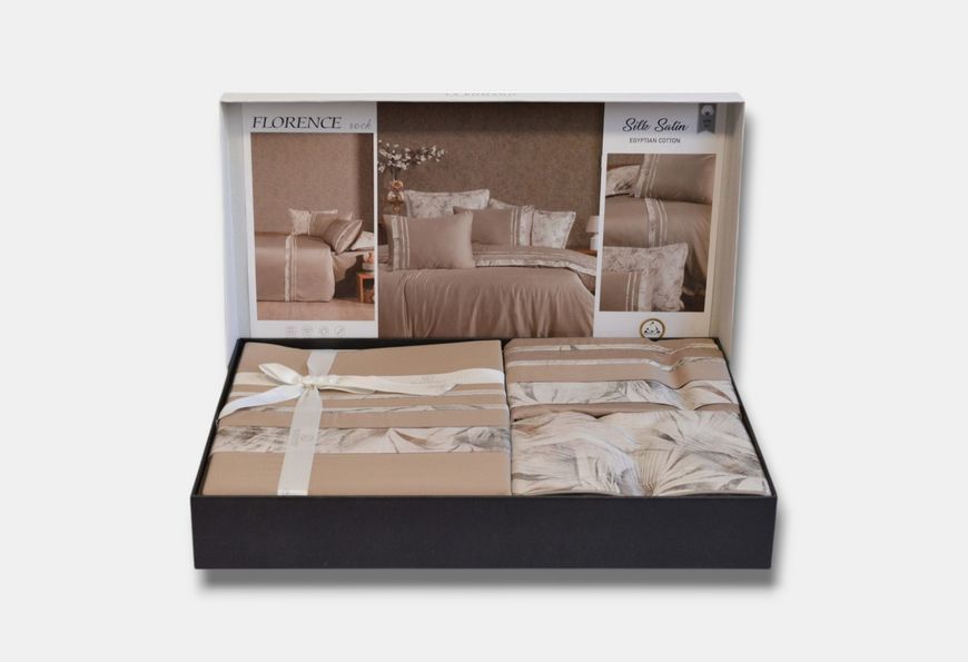 Постільна білизна євро розмір La Romano Silk Satin Florence Rock 40785-К фото