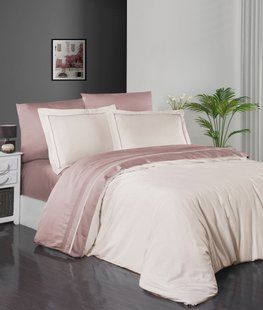 Постільна білизна First Choice Deluxe Satin євро Serenity Ivory Powder 21190-К фото