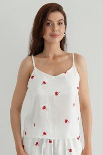 Майка з вишивкою з мусліну Cherry (S) ML0082-38-70 фото