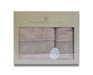 Подарунковий набір бамбукових рушників Pupilla Love Pudra 100% Бавовна 30534-P фото