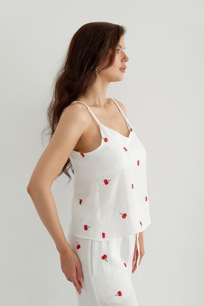 Майка з вишивкою з мусліну Cherry (S) ML0082-38-70 фото