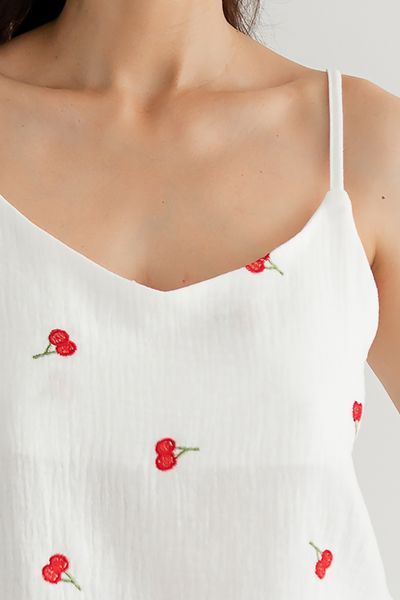 Майка з вишивкою з мусліну Cherry (S) ML0082-38-70 фото