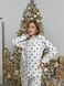Жіноча домашня піжама тепла COSY серця на білому (сорочка+штани) S F42PХL фото 1