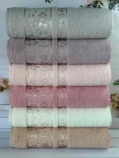 Набір махрових рушників Cestepe MicroCotton Premium Orkide 50х90 см лицеві 6 шт 6189 фото