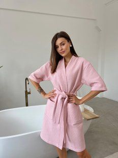 Женский Халат COSY кимоно вафельный, розовый M 1122XL фото