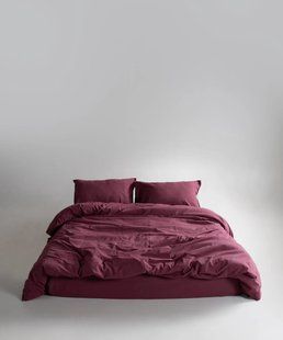 Постільна білизна Limasso Stonewashed Ranforse євро Raspberry 21435-К фото