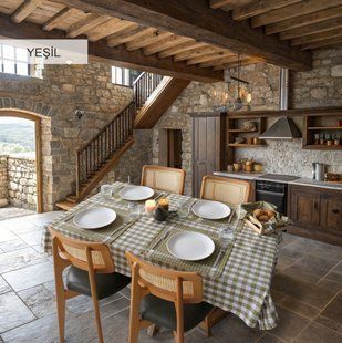 Скатерть с салфетками Istanbul Piknik Set 140х180 см Happy Days Yesil 33218-К фото