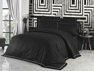 Постільна білизна First Choice Deluxe Satin сімейний Novel Line Black 21637-К фото