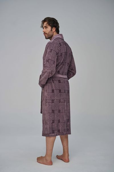 Чоловічий велюровий халат Nusa коричневий L/XL 26685-k фото