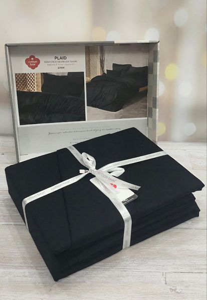 Постельное белье Cotton Box Plaid Siyah ранфорс евро 1002867 фото