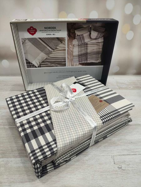 Постільна білизна Cotton Box Nordek Soren Beige полуторний 1001155 фото
