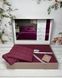 Постельное белье Belizza Jacquard Satin евро Square bordo 32863 фото 2
