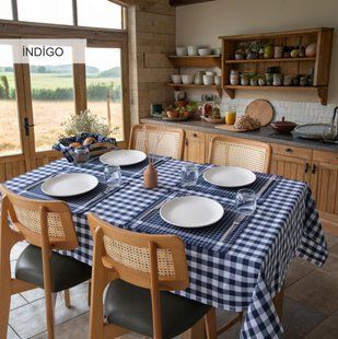 Скатерть с салфетками Istanbul Piknik Set 140х180 см Happy Days Indigo 33215-К фото