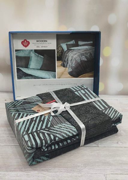 Постільна білизна Cotton Box Modern Arel Antrasit ранфорс євро 1002895 фото