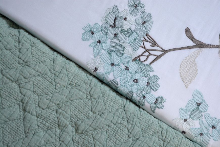 Постільна білизна з покривалом Dantela Satin євро Lavinya Mint 41465-К фото