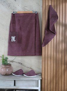 Жіночий набір для сауни Amore Sauna фіолетовий 37045-К фото