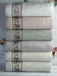 Набір махрових рушників Cestepe MicroCotton Premium Ronesans 50х90 см лицеві 6 шт 6202 фото