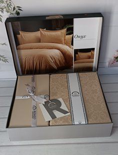Постільна білизна Romeo Home Jacquard Satin Onyx розмір євро 60942 фото