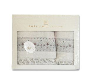 Подарочный набор махровых полотенец Pupilla Sidney Bej 100% Хлопок 30541-Bej фото