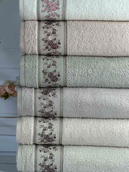 Набір махрових рушників Cestepe MicroCotton Premium Ronesans 50х90 см лицеві 6 шт 6202 фото