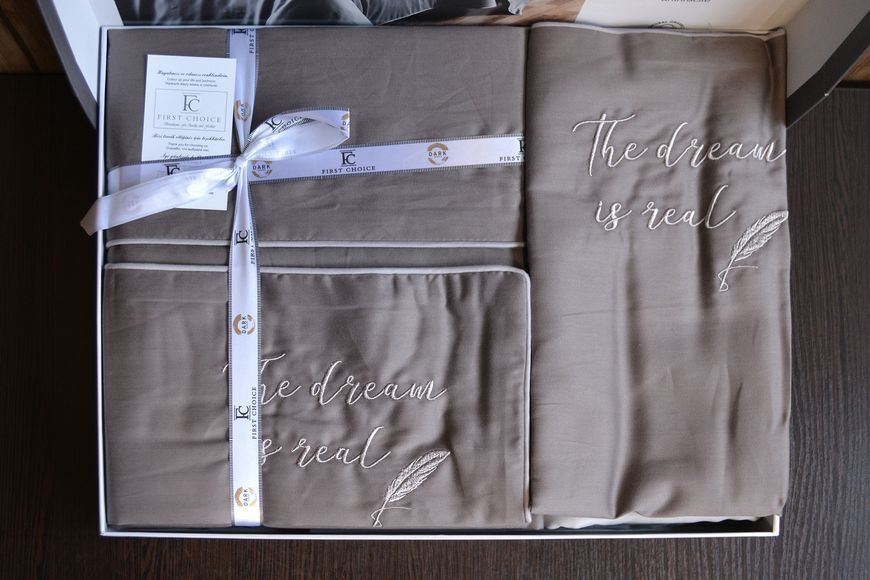 Постільна білизна First Choice Deluxe Satin євро Timeless Antracite 21194-К фото
