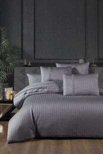 Постільна білизна First Choice Deluxe Satin євро New Trend Quick Silver 15016-К фото