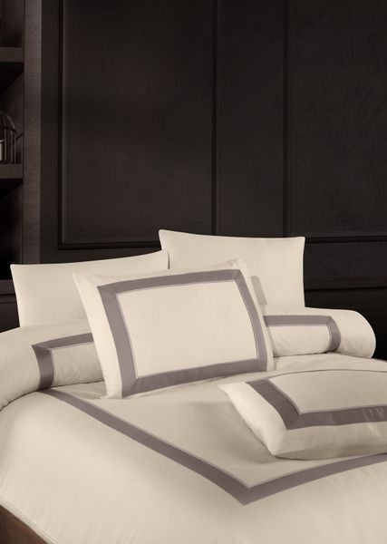 Постільна білизна First Choice Deluxe Satin євро Belezza Cappuccino 15054-К фото