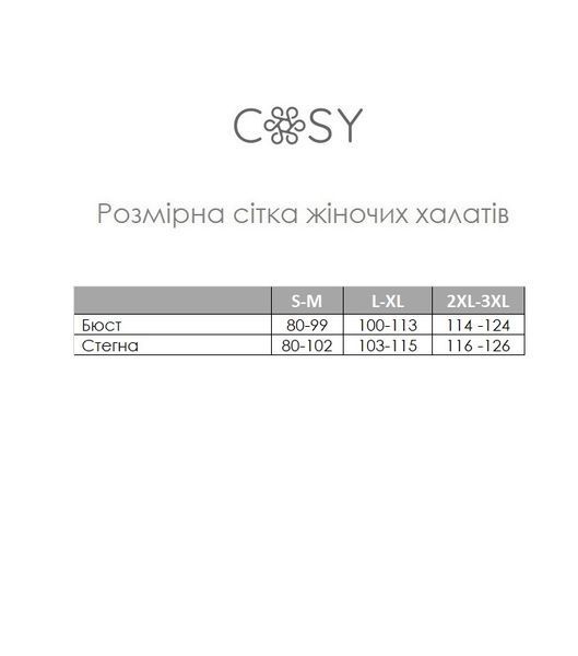 Жіночий халат кімоно довгий COSY Duna із фактурного мусліну, чорний 2XL/3XL M90W фото