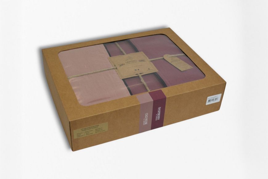 Постільна білизна Limasso Stonewashed Essualte розмір євро Old Rose-Roseberry 40969-К фото
