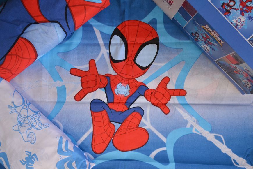 Підліткова постільна білизна TAC Disney полуторний ранфорс Spidey And Friends 40078-К фото