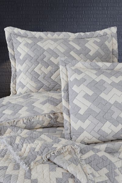 Муслінове покривало з наволочками First Choice Blooming 240 х 260 см Rodya Grey 34403-К фото